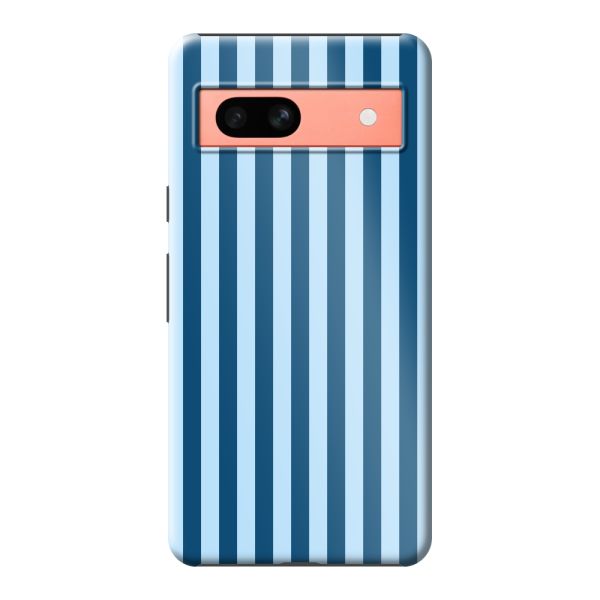 Besonders robuste Google Pixel 7a Hülle mit blauen Streifen