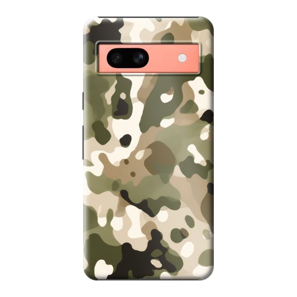Besonders robuste Google Pixel 7a Hülle mit Camouflage-Print - Tarnmuster