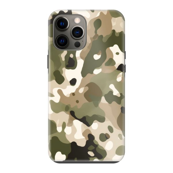 Coque iPhone 12 Pro Max ultra-résistante avec imprimé camouflage - Motif militaire