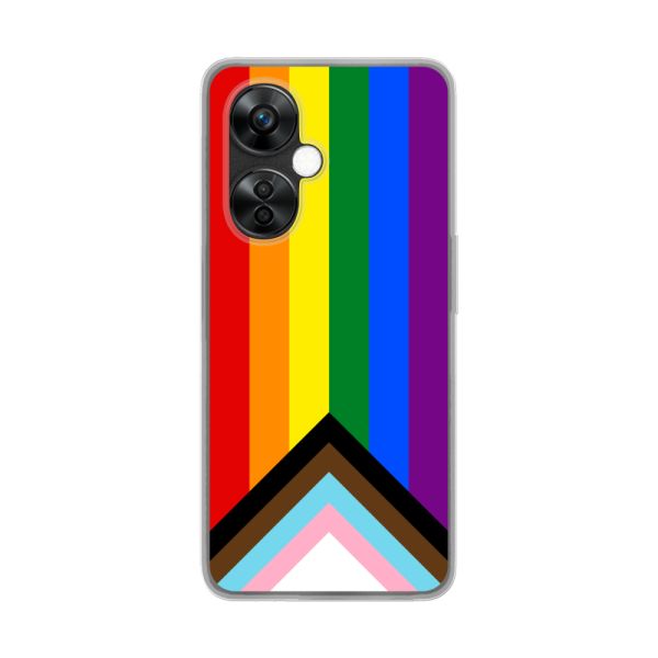 Funda OnePlus Nord CE 3 Lite flexible transparente con Bandera arcoíris - Bandera Progress Pride
