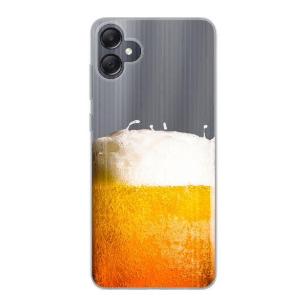 Transparant flexibel Samsung Galaxy A05 hoesje met Vers Getapt Biertje - Bierprint