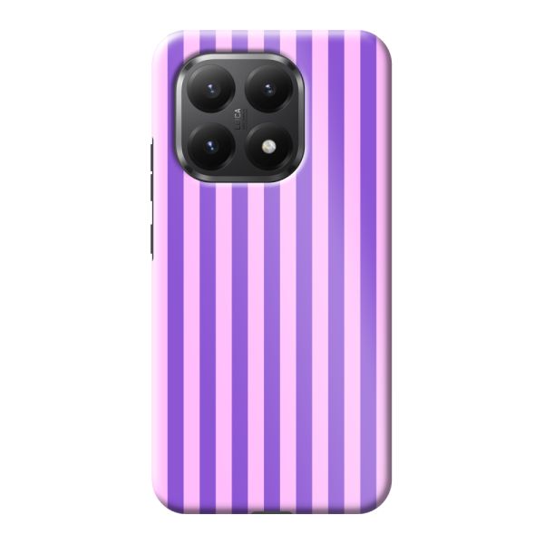 Coque Xiaomi 15T ultra-résistante à rayures pastel violet-rose