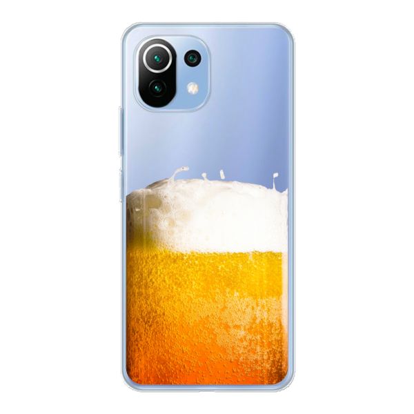 Transparant flexibel Xiaomi 11 Lite 5G NE hoesje met Vers Getapt Biertje - Bierprint