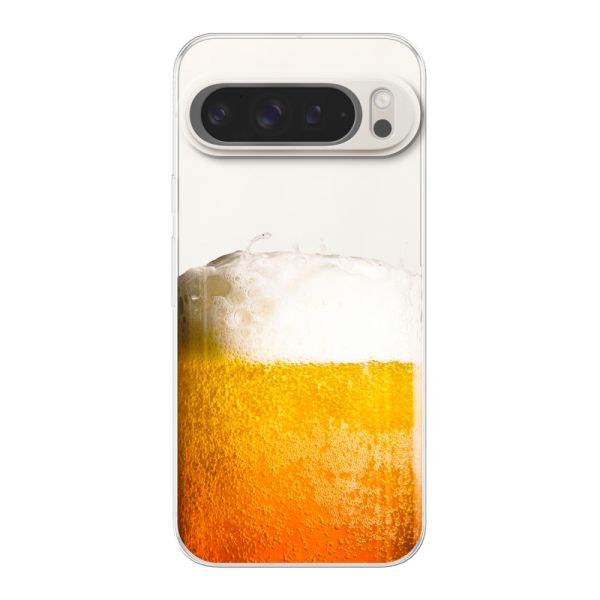 Transparant flexibel Google Pixel 9 Pro XL hoesje met Vers Getapt Biertje - Bierprint