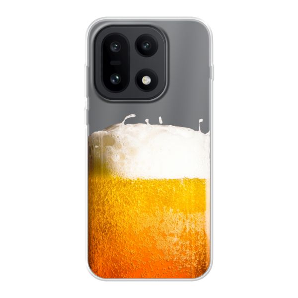 Coque OnePlus 15 flexible transparente avec Bière Fraîchement Tirée - Imprimé bière