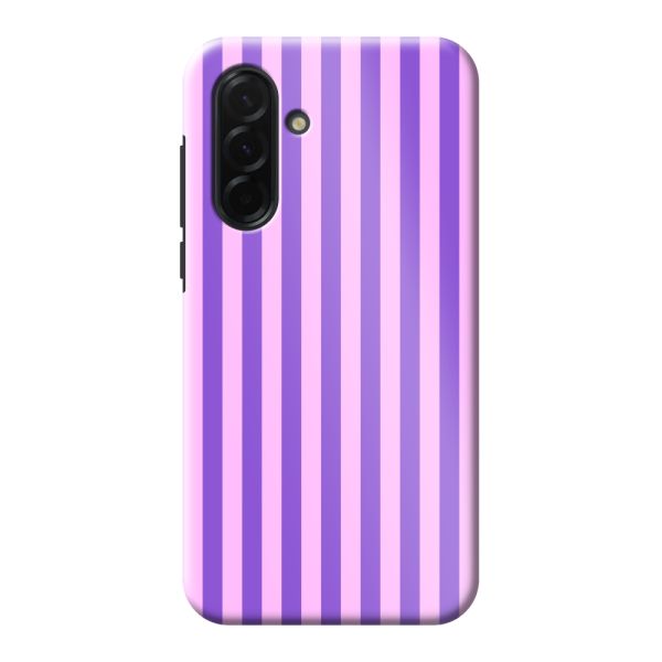 Coque Samsung Galaxy A56 ultra-résistante à rayures pastel violet-rose