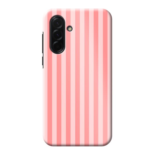 Coque Samsung Galaxy A36 ultra-résistante à rayures corail et rose
