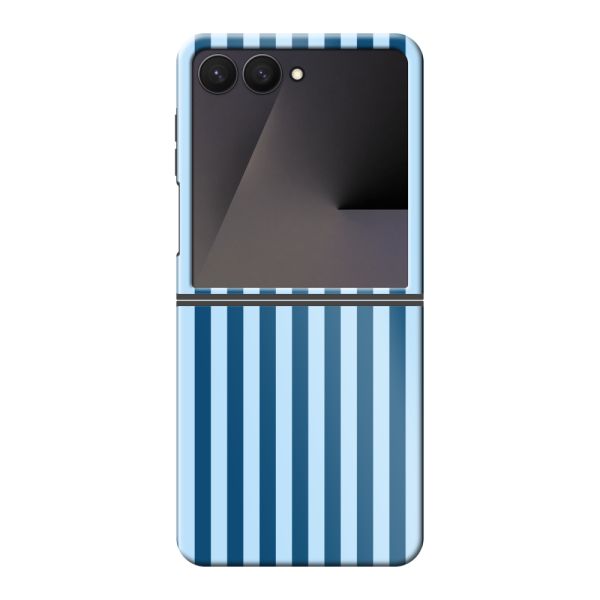 Coque Samsung Galaxy Z Flip7 ultra-résistante à rayures bleues