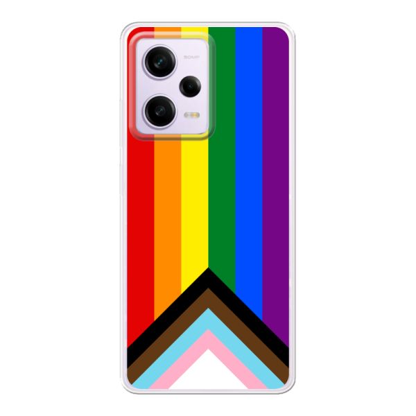 Coque Xiaomi Poco X5 flexible transparente avec Drapeau arc-en-ciel - Drapeau Progress Pride