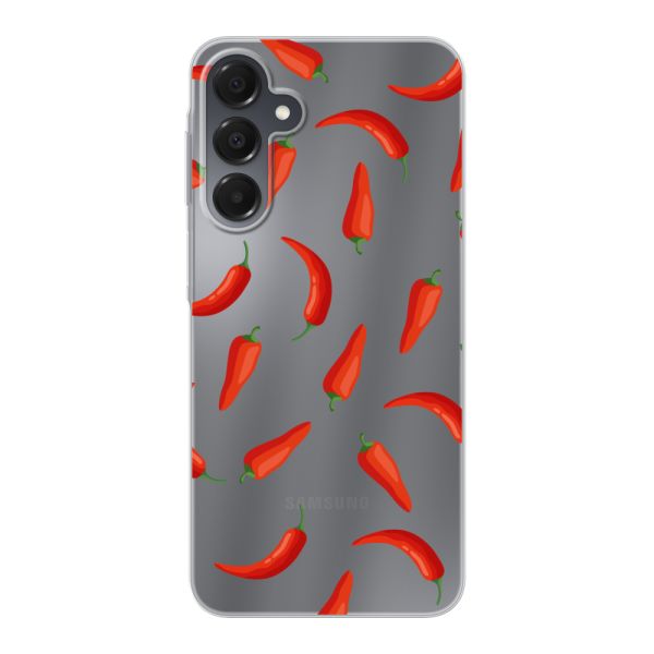Coque Samsung Galaxy A16 flexible transparente avec Piments Rouges - Motif Transparent Chili Pepper