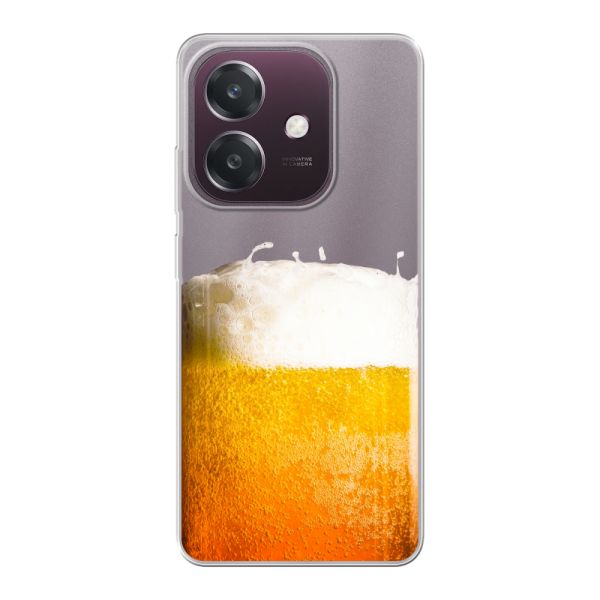 Transparant flexibel Oppo A60 5G hoesje met Vers Getapt Biertje - Bierprint