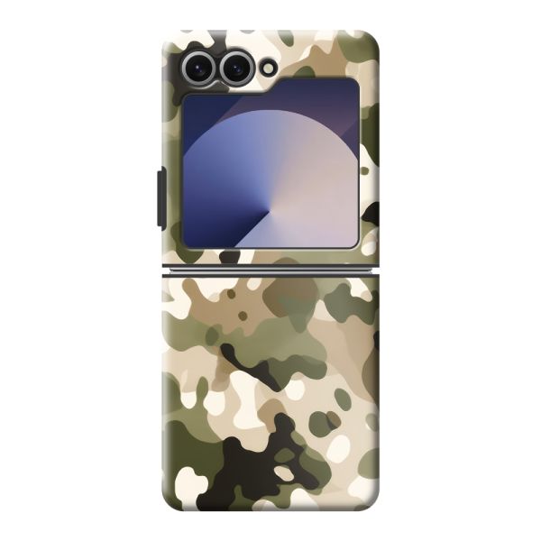 Extra sterk Samsung Galaxy Z Flip6 hoesje met Camouflage Print - Legerprint