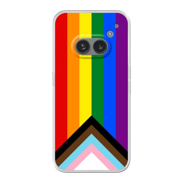 Coque Nothing Phone (2a) Plus flexible transparente avec Drapeau arc-en-ciel - Drapeau Progress Pride