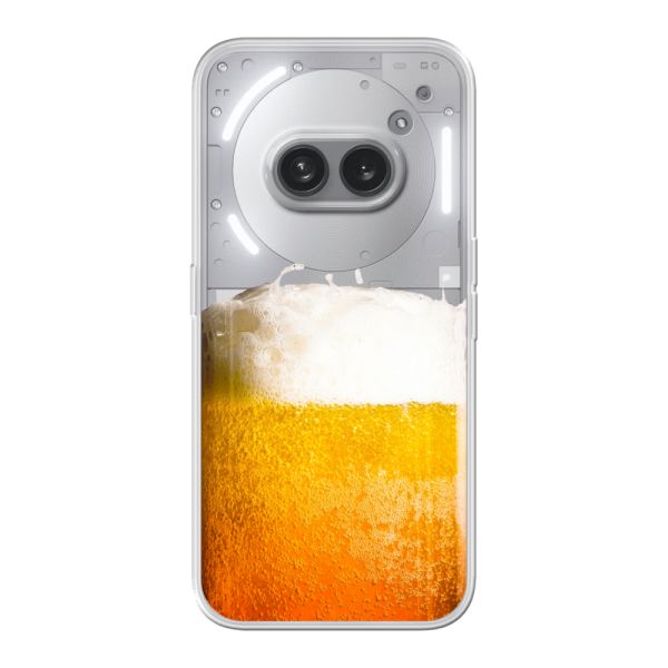 Transparant flexibel Nothing Phone (2a) Plus hoesje met Vers Getapt Biertje - Bierprint