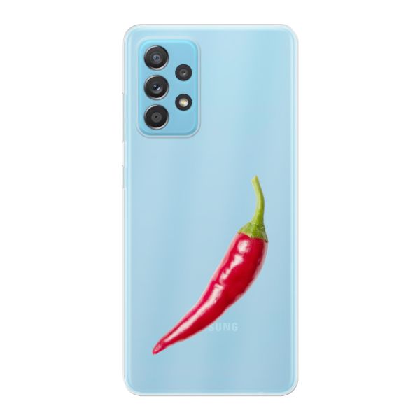 Transparente flexible Samsung Galaxy A53 5G Hülle mit roter Chili - Scharfes Design