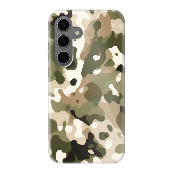 Besonders robuste Samsung Galaxy S24 Hülle mit Camouflage-Print - Tarnmuster