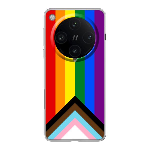 Coque Oppo Find X8 Pro flexible transparente avec Drapeau arc-en-ciel - Drapeau Progress Pride