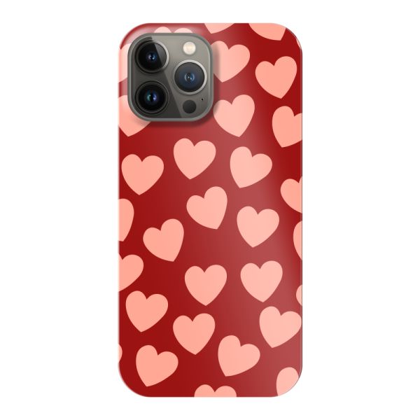 Coque hard case iPhone 13 Pro Max entièrement imprimée aux Petits Cœurs Légers