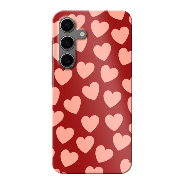 Vollständig bedrucktes Samsung Galaxy S24 hard case mit Zarten Herzchen