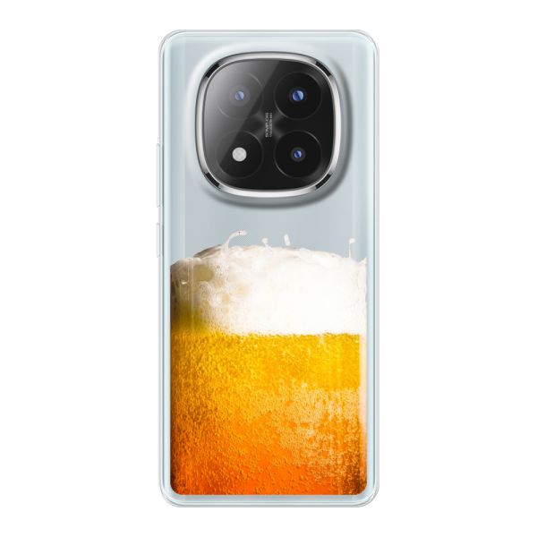Coque Xiaomi Redmi Note 14 Pro+ flexible transparente avec Bière Fraîchement Tirée - Imprimé bière