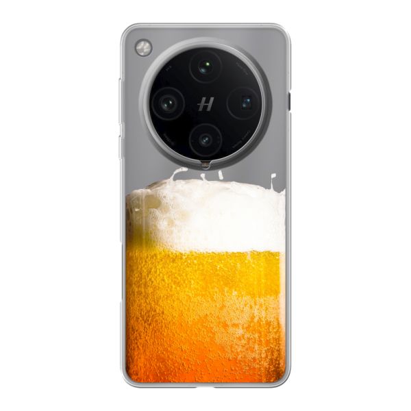Transparant flexibel Oppo Find X8 Pro hoesje met Vers Getapt Biertje - Bierprint