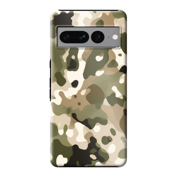 Besonders robuste Google Pixel 7 Pro Hülle mit Camouflage-Print - Tarnmuster