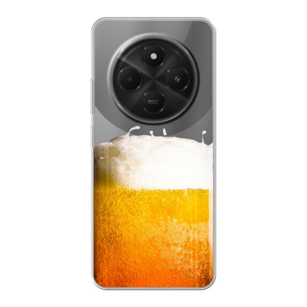 Transparant flexibel Xiaomi Poco C75 hoesje met Vers Getapt Biertje - Bierprint