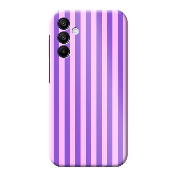Extra sterk Samsung Galaxy A15 hoesje met Paars-roze pastelstrepen
