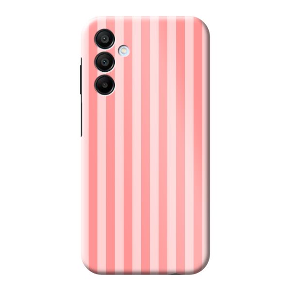 Extra sterk Samsung Galaxy A15 hoesje met Koraal-roze strepen