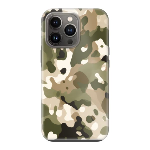 Coque iPhone 13 Pro ultra-résistante avec imprimé camouflage - Motif militaire