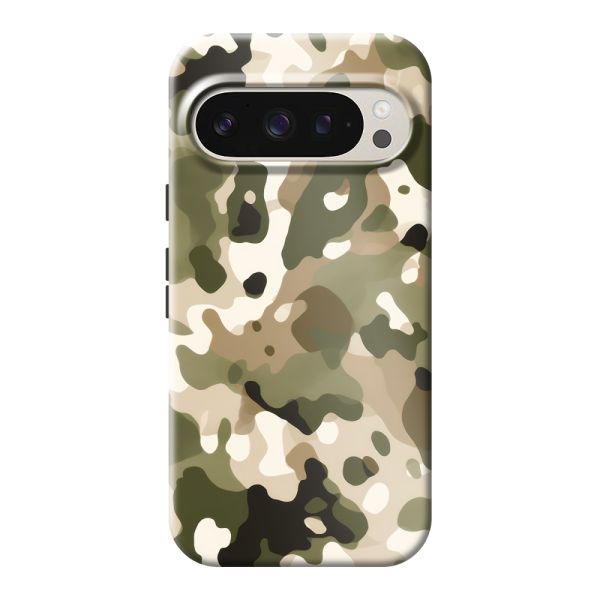 Coque Google Pixel 9 ultra-résistante avec imprimé camouflage - Motif militaire