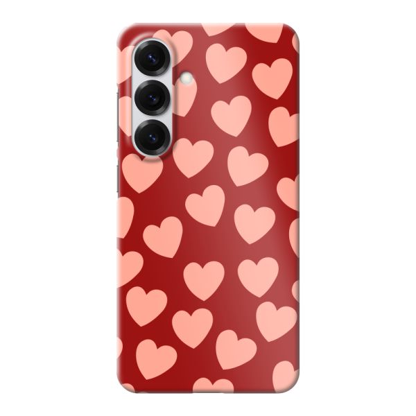 Coque hard case Samsung Galaxy S25 entièrement imprimée aux Petits Cœurs Légers