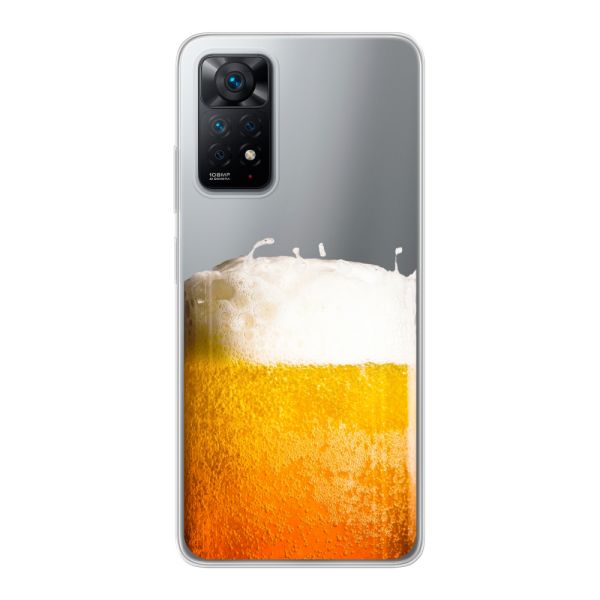 Transparant flexibel Xiaomi Redmi Note 11 Pro hoesje met Vers Getapt Biertje - Bierprint