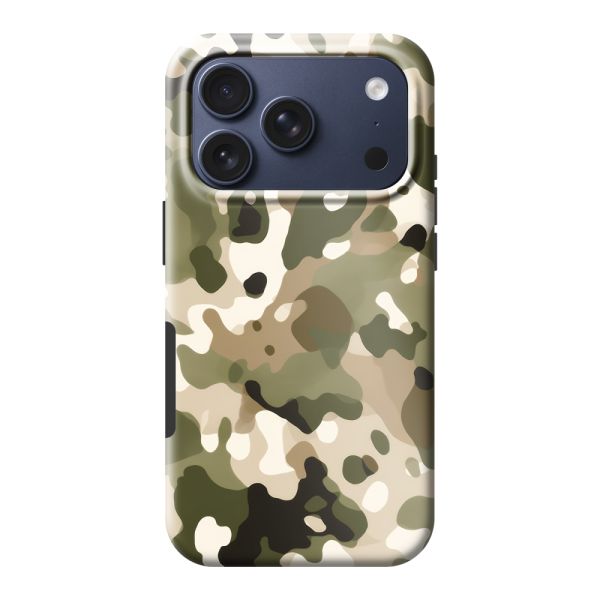 Coque iPhone 17 Pro ultra-résistante avec imprimé camouflage - Motif militaire