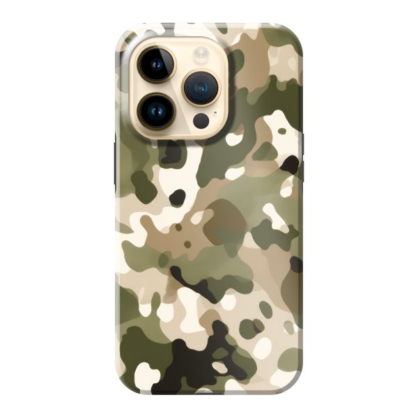 Coque iPhone 14 Pro ultra-résistante avec imprimé camouflage - Motif militaire