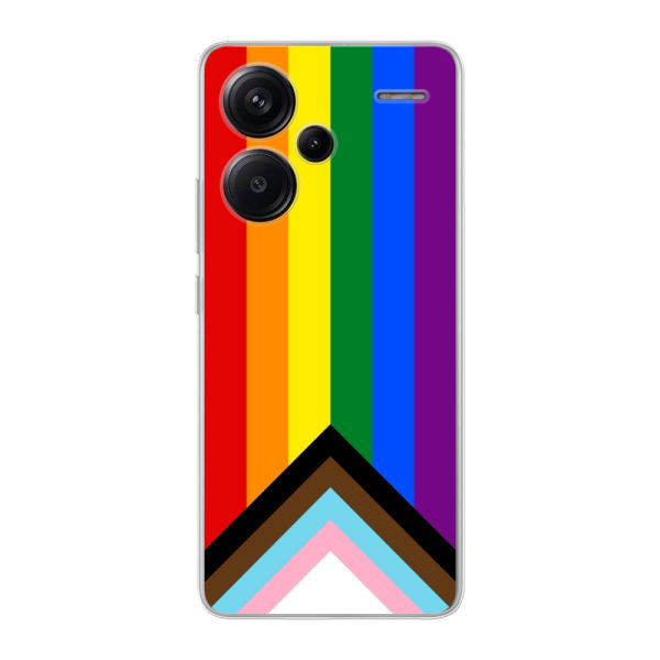 Coque Xiaomi Redmi Note 13 Pro+ flexible transparente avec Drapeau arc-en-ciel - Drapeau Progress Pride