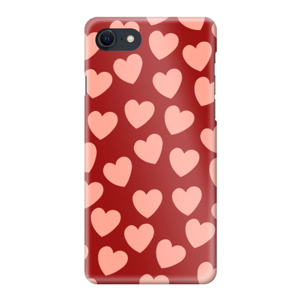 Coque hard case iPhone 7 entièrement imprimée aux Petits Cœurs Légers