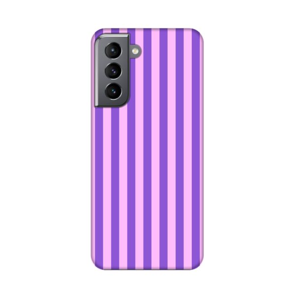 Extra sterk Samsung Galaxy S21 5G hoesje met Paars-roze pastelstrepen