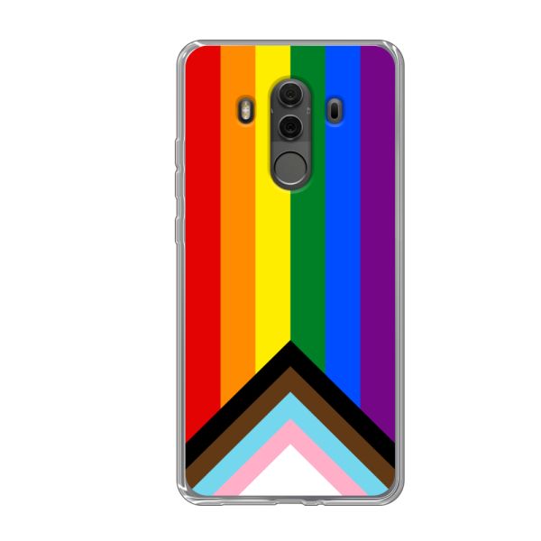 Coque Huawei Mate 10 Pro flexible transparente avec Drapeau arc-en-ciel - Drapeau Progress Pride