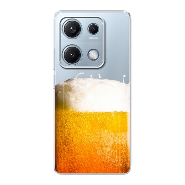 Transparant flexibel Xiaomi Redmi Note 14S hoesje met Vers Getapt Biertje - Bierprint