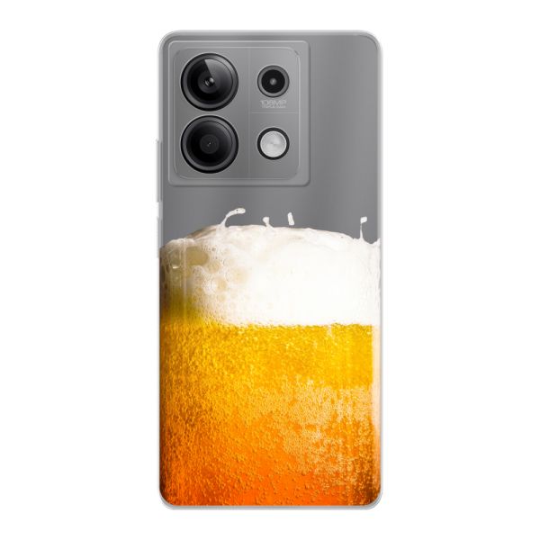 Transparant flexibel Xiaomi Redmi Note 13 5G hoesje met Vers Getapt Biertje - Bierprint