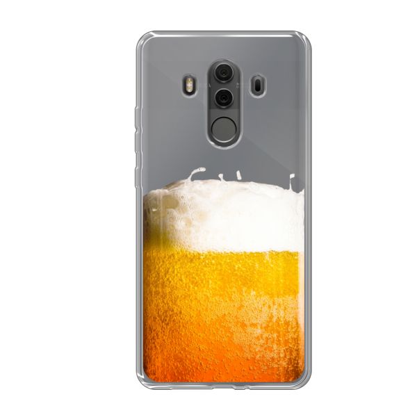 Transparant flexibel Huawei Mate 10 Pro hoesje met Vers Getapt Biertje - Bierprint