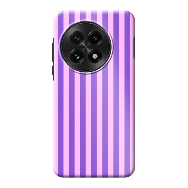 Coque OnePlus 13 ultra-résistante à rayures pastel violet-rose