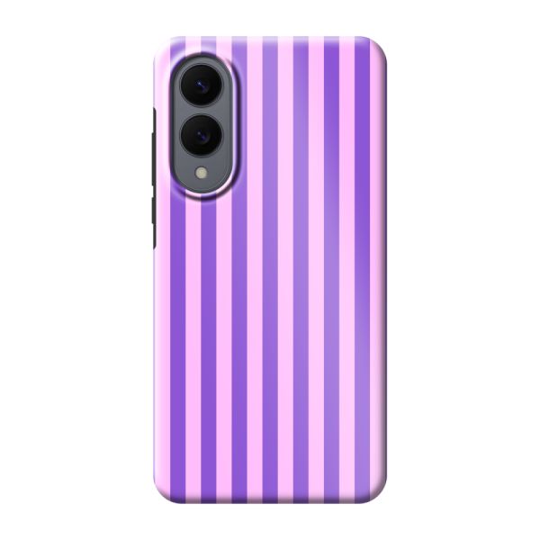 Extra sterk Samsung Galaxy S25 Edge hoesje met Paars-roze pastelstrepen