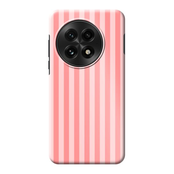 Coque OnePlus 13 ultra-résistante à rayures corail et rose