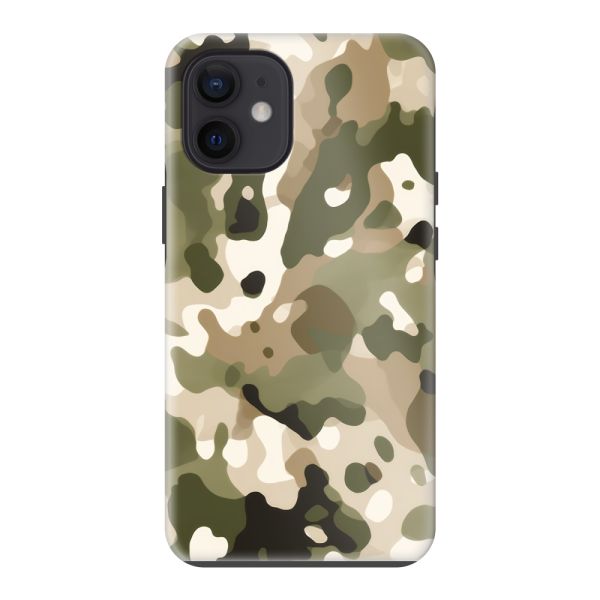 Coque iPhone 12 mini ultra-résistante avec imprimé camouflage - Motif militaire