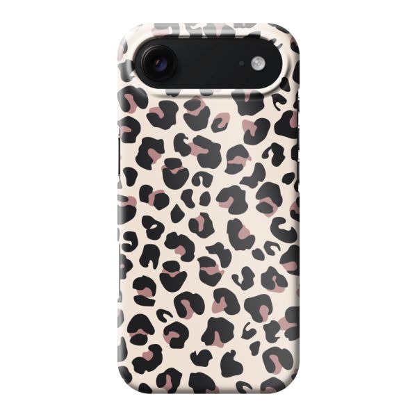 Vollständig bedrucktes iPhone Air hard case mit Panterprint – Leopardenprint Beige Rosa Glänzend