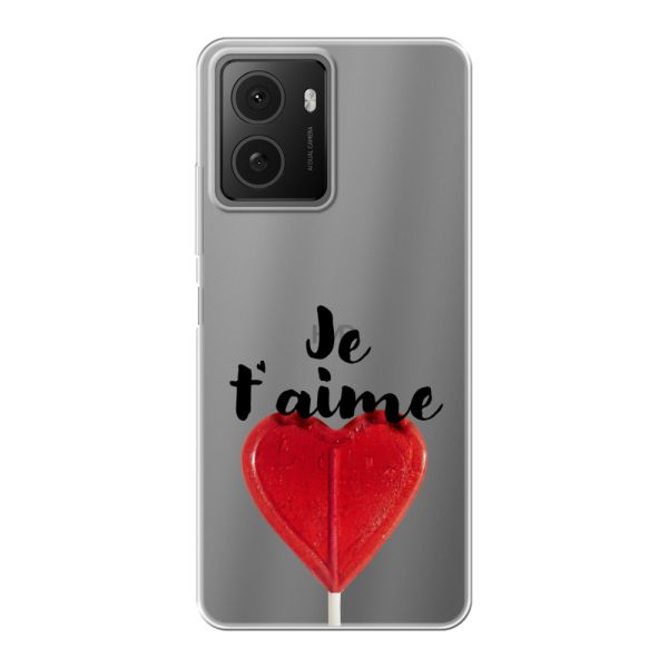 Transparant flexibel HMD Pulse hoesje met Hartvormige Lolly - Je t'aime