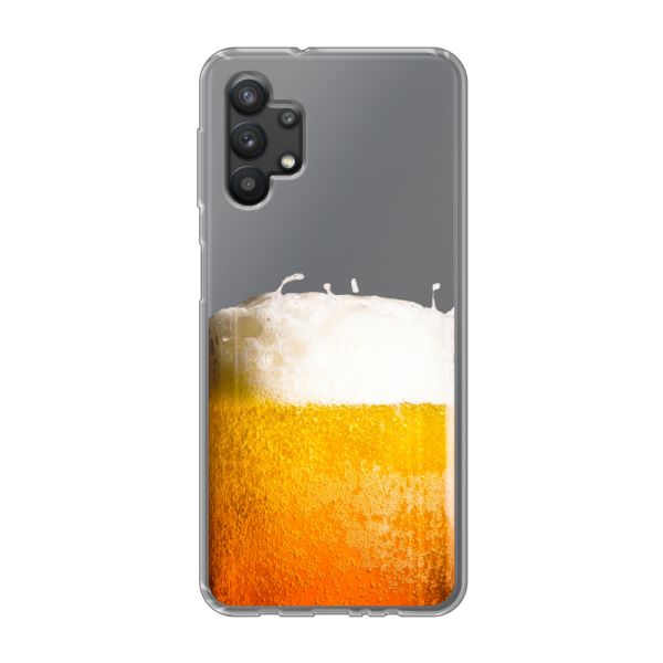 Transparant flexibel Samsung Galaxy A32 5G hoesje met Vers Getapt Biertje - Bierprint