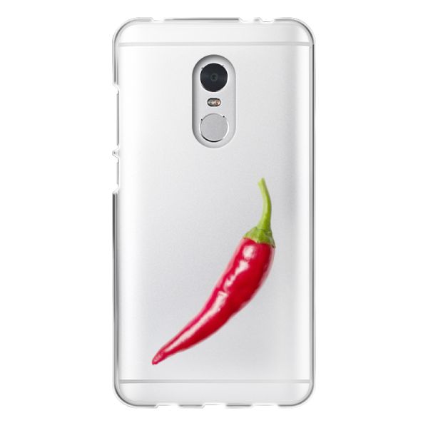 Transparant flexibel Xiaomi Redmi 5 hoesje met Rode Peper - Pittig Design